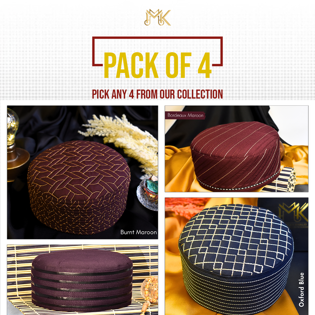 Pack of 4 Kufi’s For Daily Wear