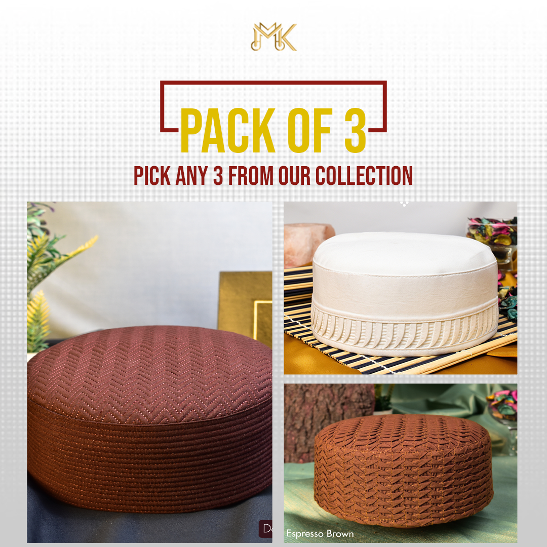 Pack of 3 Kufi’s For Daily Wear